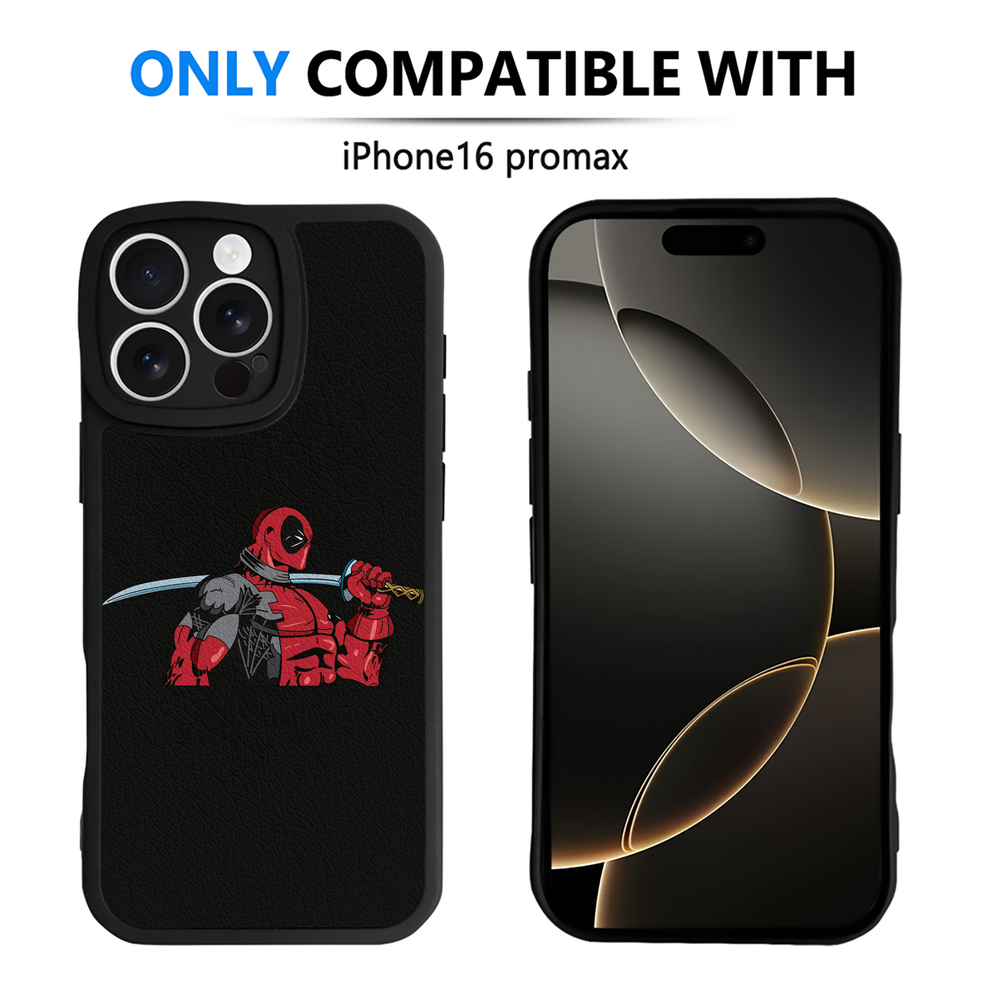 （画像用） Deadpool デッドプール 【iPhone 16シリーズ対応】シリコンスマホケース（レザー調） 材質：シリコン